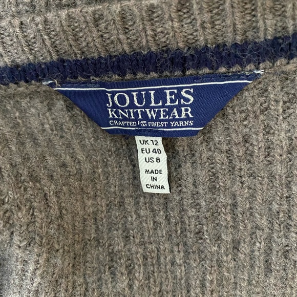 Joules Knitwear Mink Coloured Open Cardigan wool - Picture 8 of 8